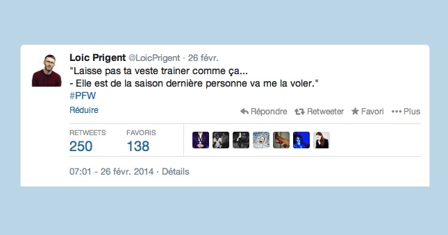 Paris Fashion Week A Suivre A Travers Les Tweets Hilarants De Loic Prigent Jsbg Me